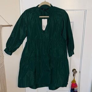 Zara Emerald Green Tiered Dress